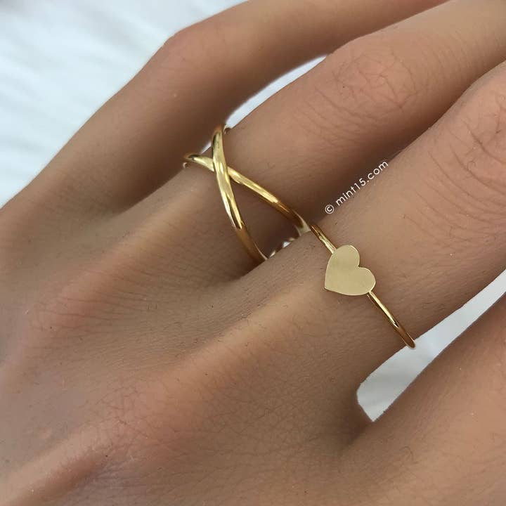 Mint15 – wholesale Band/Stackad Ring – Ring ”Lilla hjärtat”