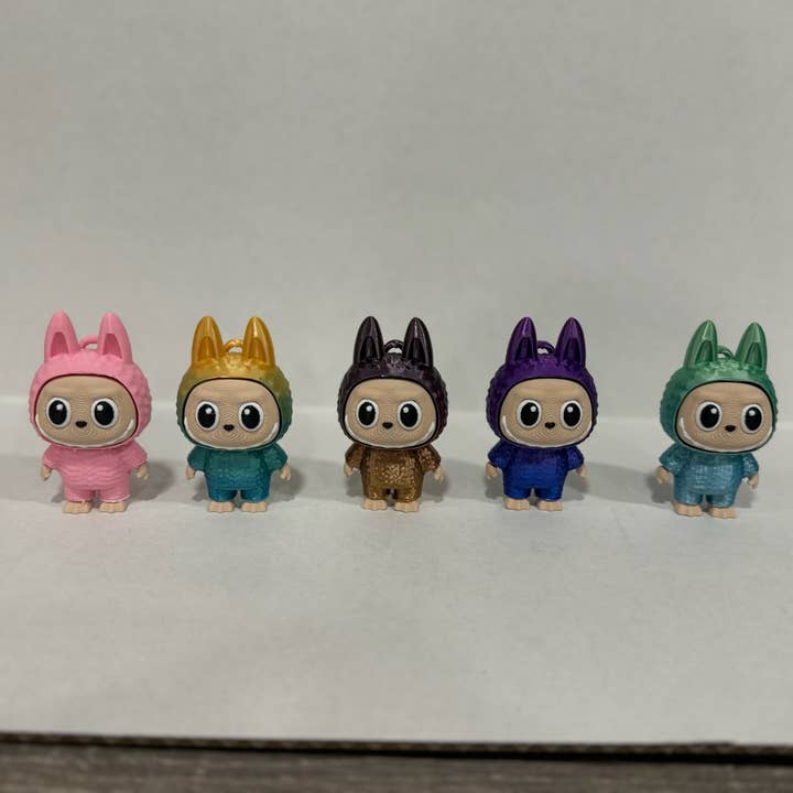 Upstate Design Decor - Wholesale Fidget Toy - Kids - Labubu Clicker Keychain – Full Body or Head Only 3D Printed21