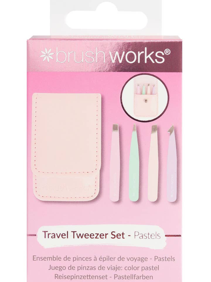 Brushworks Travel pincetset - Pastelkleuren voor wholesale door Soinvogue