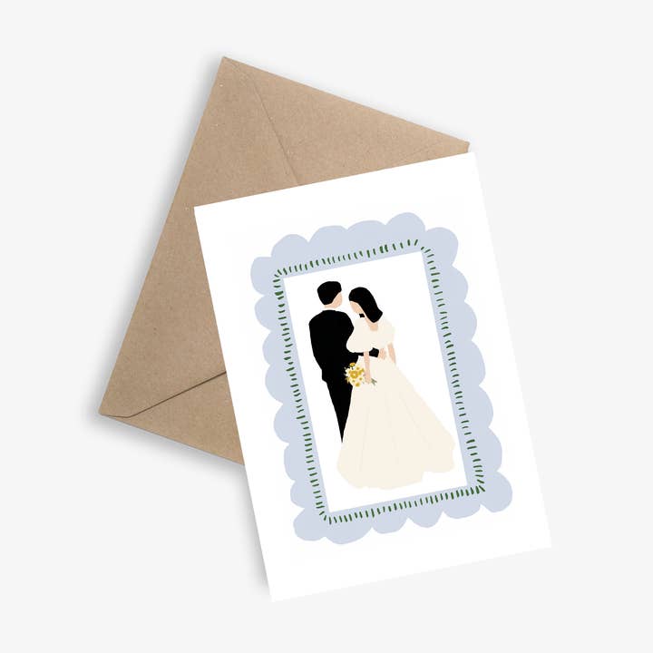 Bride and Groom Portrait (Bride and Groom Portrait) - Wedding Card for wholesale by LE PAPIER GRAPHIQUE