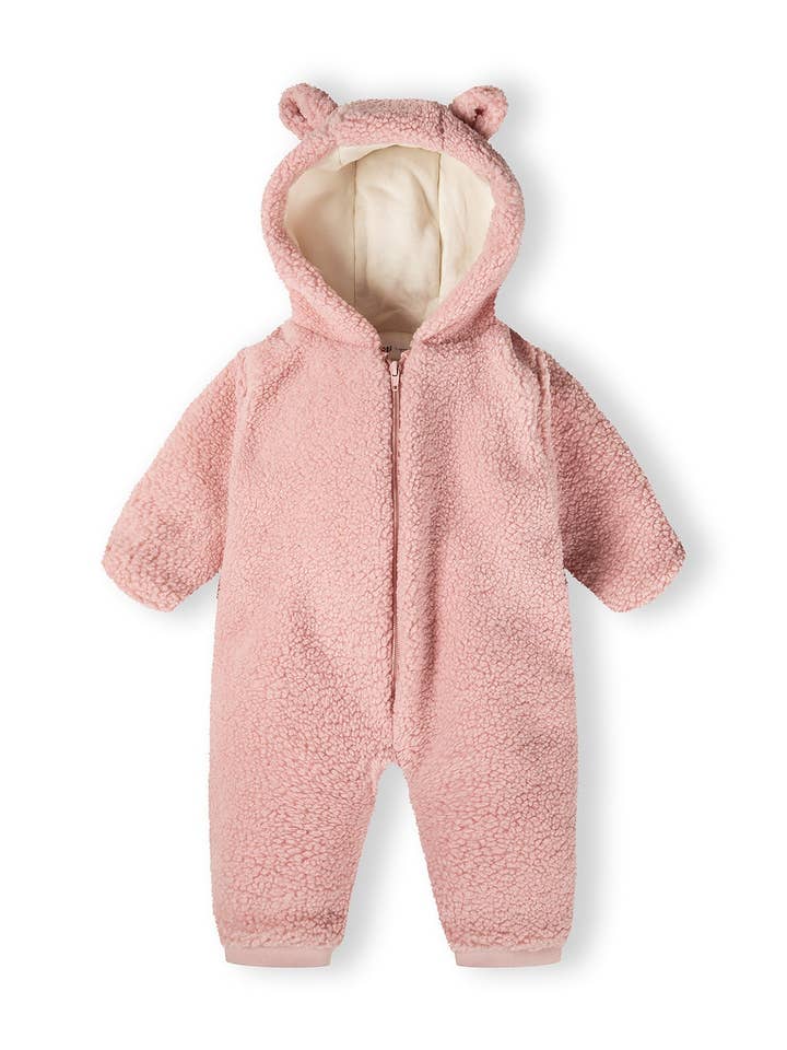 Pige sherpa flyverdragt med 3D-ører lyserød 0-24m for engroshandel hos Minoti sp. z o.o.