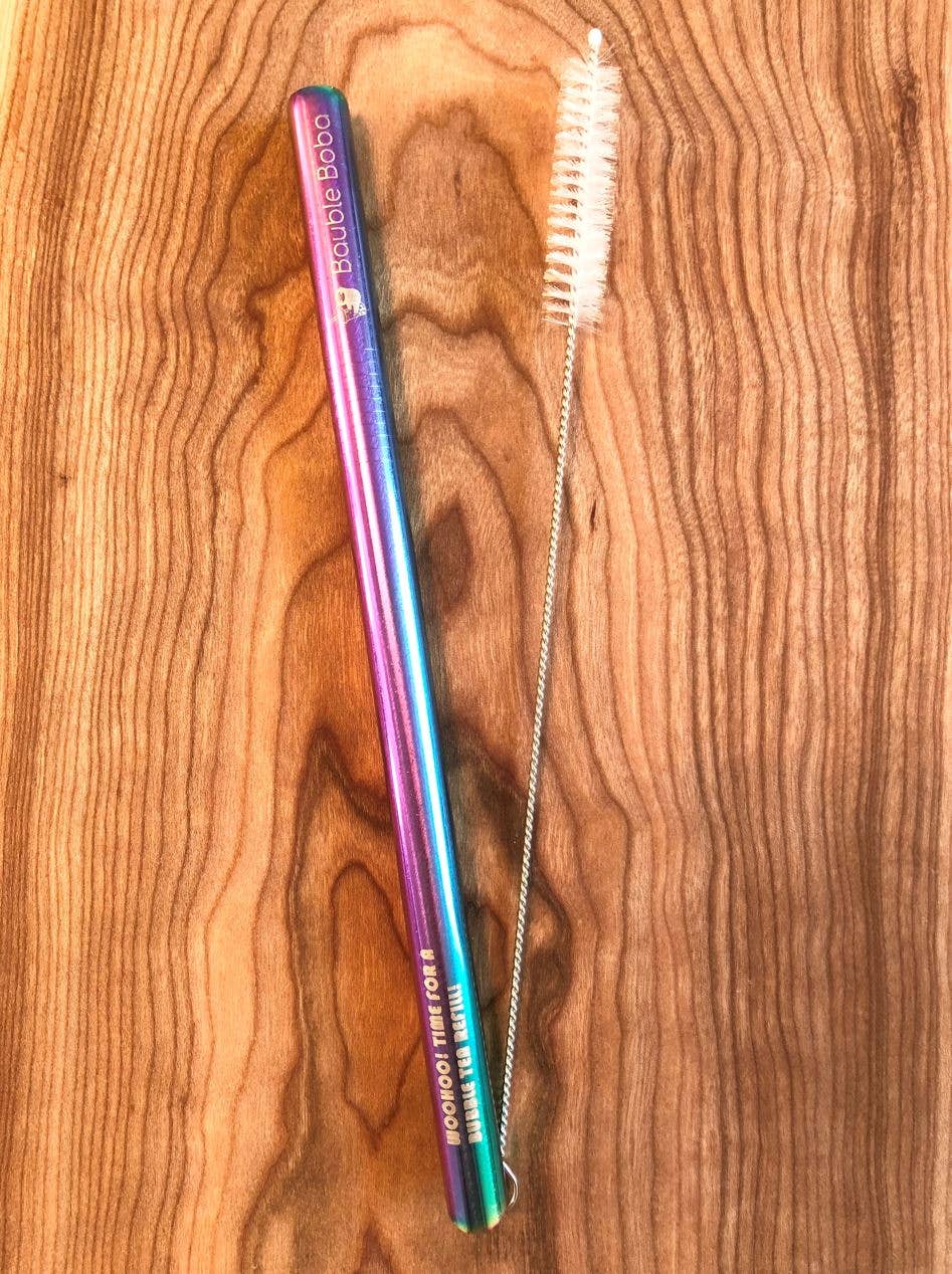 Bauble Boba - Wholesale Drinking Straw - Reusable Metal Bubble Tea Straw & Brush Set7
