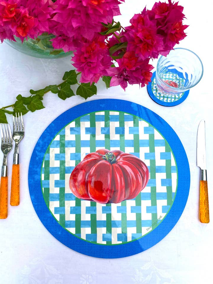 SET DE TABLE EN MASONITE ÉTÉ - TOMATE pour la vente par Dimorae home