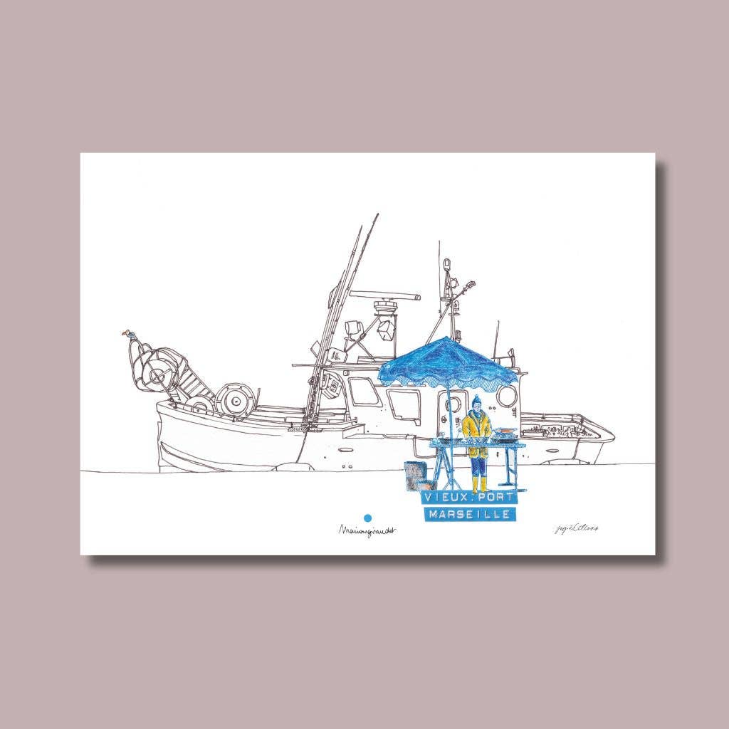 JOG | Maison d’éditions - Wholesale Art Print - Poster - Fish Market 1 - Marion Giraudot1