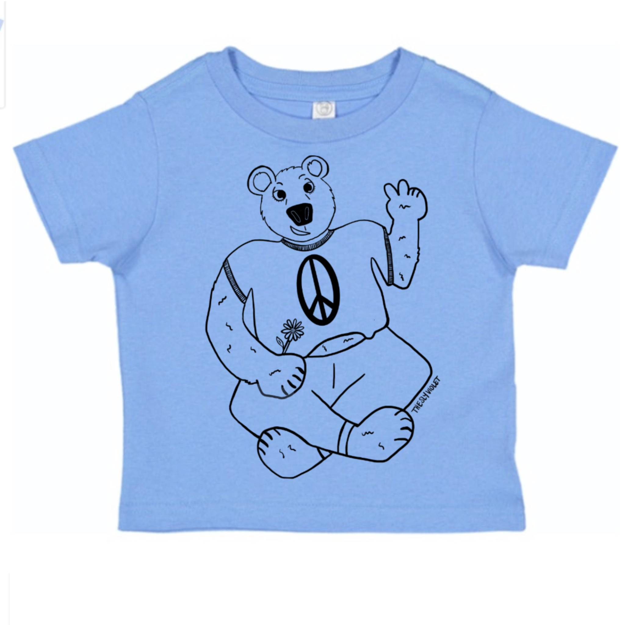 The Sly Violet - Vente T-shirt sérigraphié – enfant - T-shirt Hipster Woodland - Épicéa l'ours1