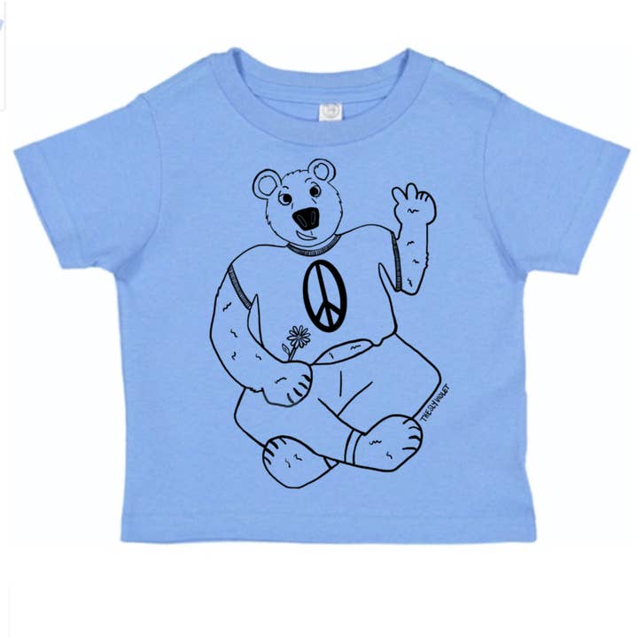 The Sly Violet - Vente T-shirt sérigraphié – enfant - T-shirt Hipster Woodland - Épicéa l'ours1