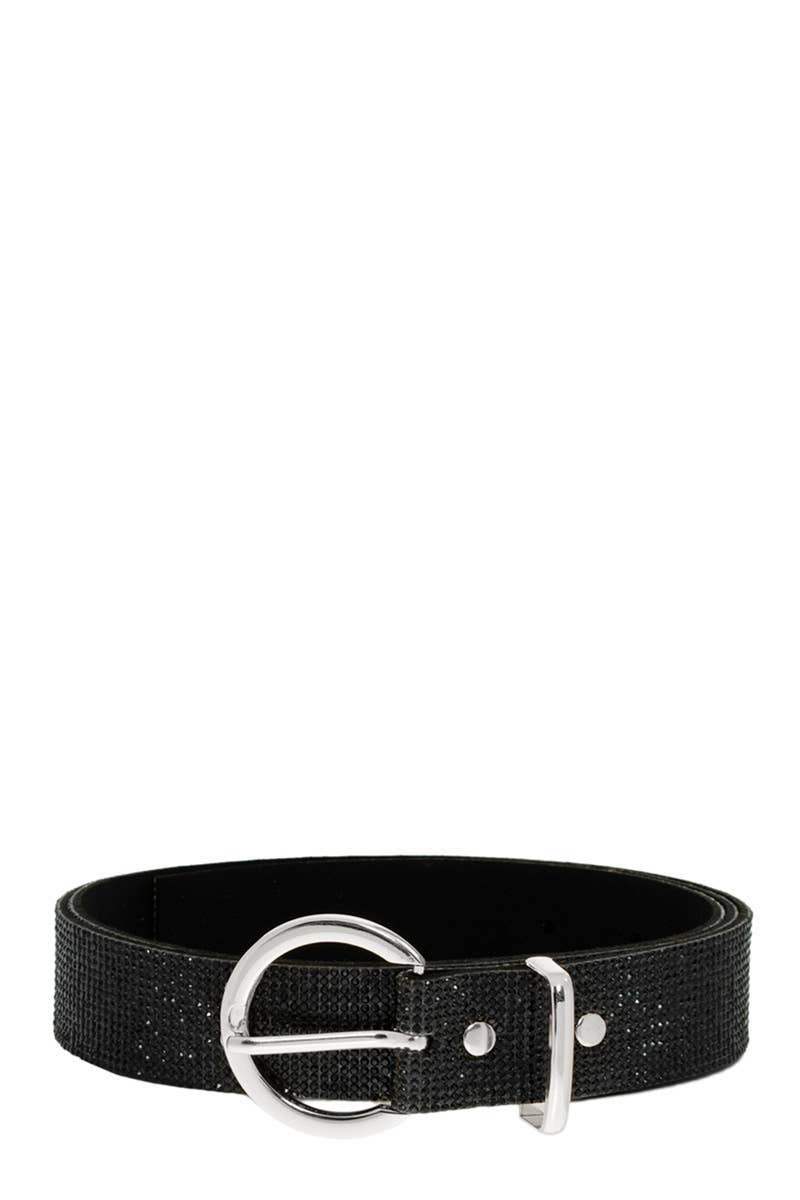 anbfashion - Vente Ceinture – femme - Ceinture en strass avec boucle ronde6