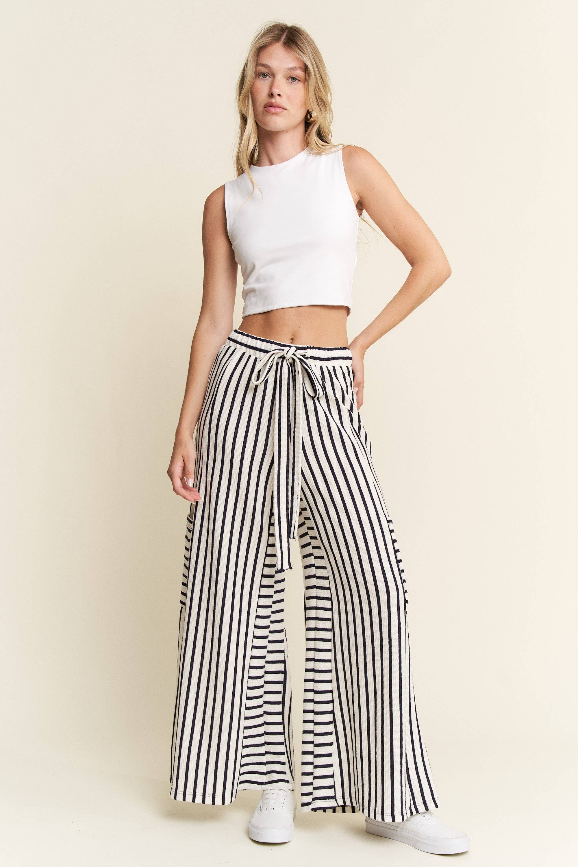 JADE BY JANE - Wholesale Pants - Women's - STRIPE WIDE LEG PANTS19
