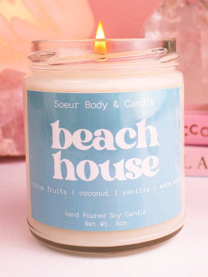 Beach House Soy Candle for wholesale by Soeur Body and Candle