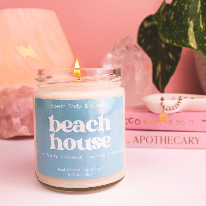 Soeur Body and Candle - Wholesale Jar/Filled Candle - Beach House Soy Candle1