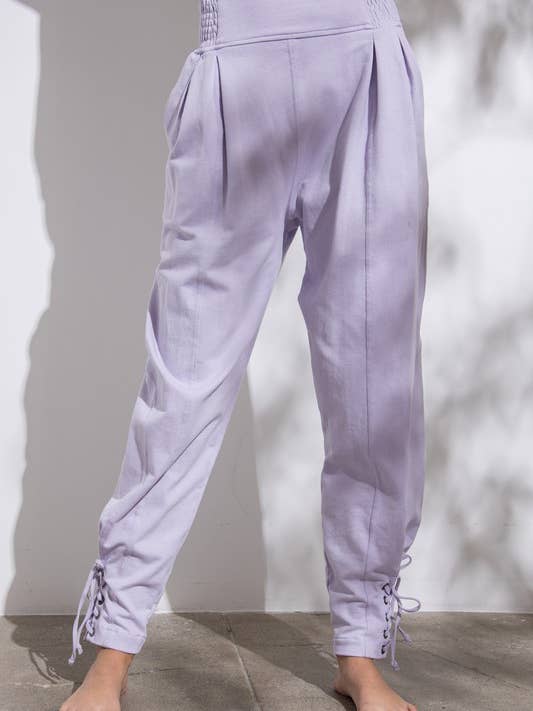 PP16031 - Paloma Smocked Waist Tapered Bottoms for wholesale by Papermoon