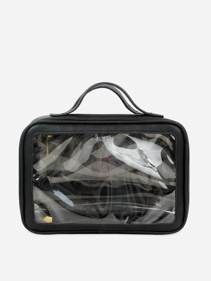 Neceser Grande - Bolsa Transparente de Cuidado de la Piel de Cuero Sintético para venta al por mayor de Fawn Design