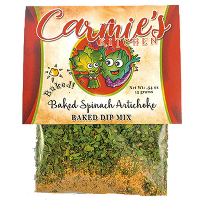 Carmie's Kitchen - Wholesale Dip - Baked Spinach Artichoke Dip Mix