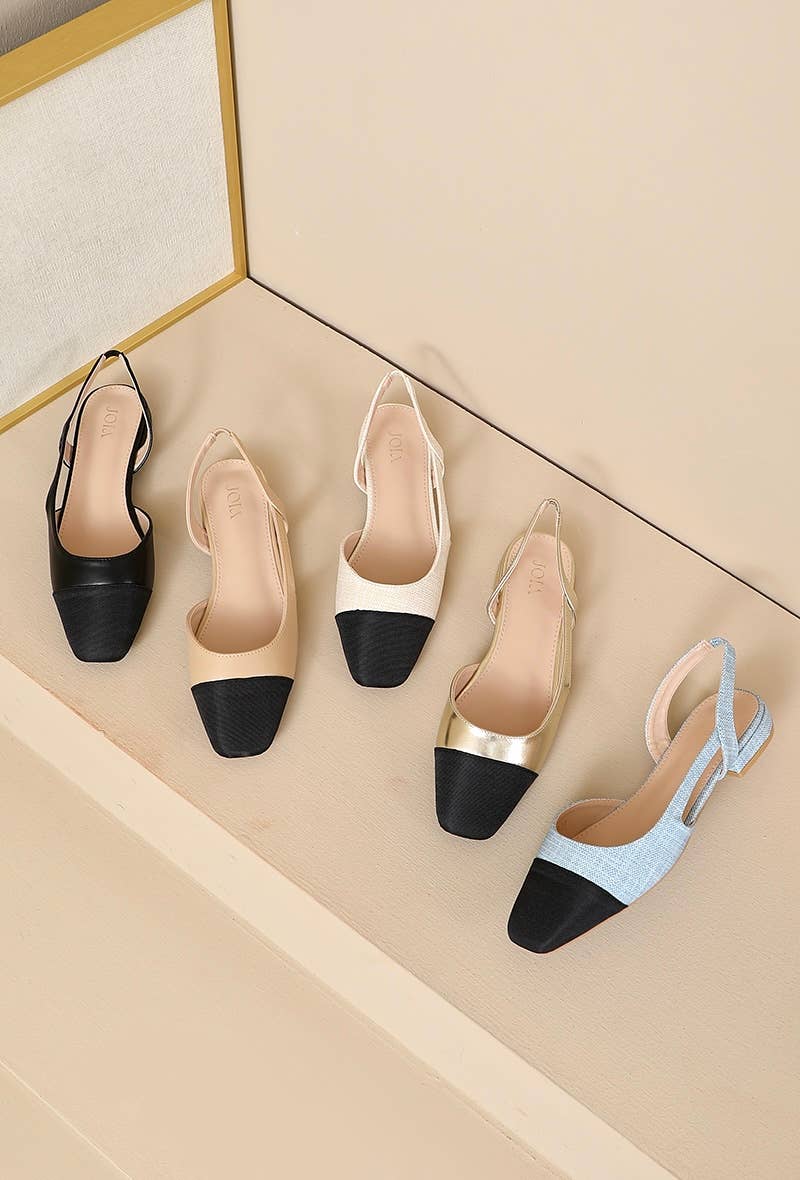 Joia Paris - Wholesale Low Heels - Women's - Two-tone low heel pumps BF-635