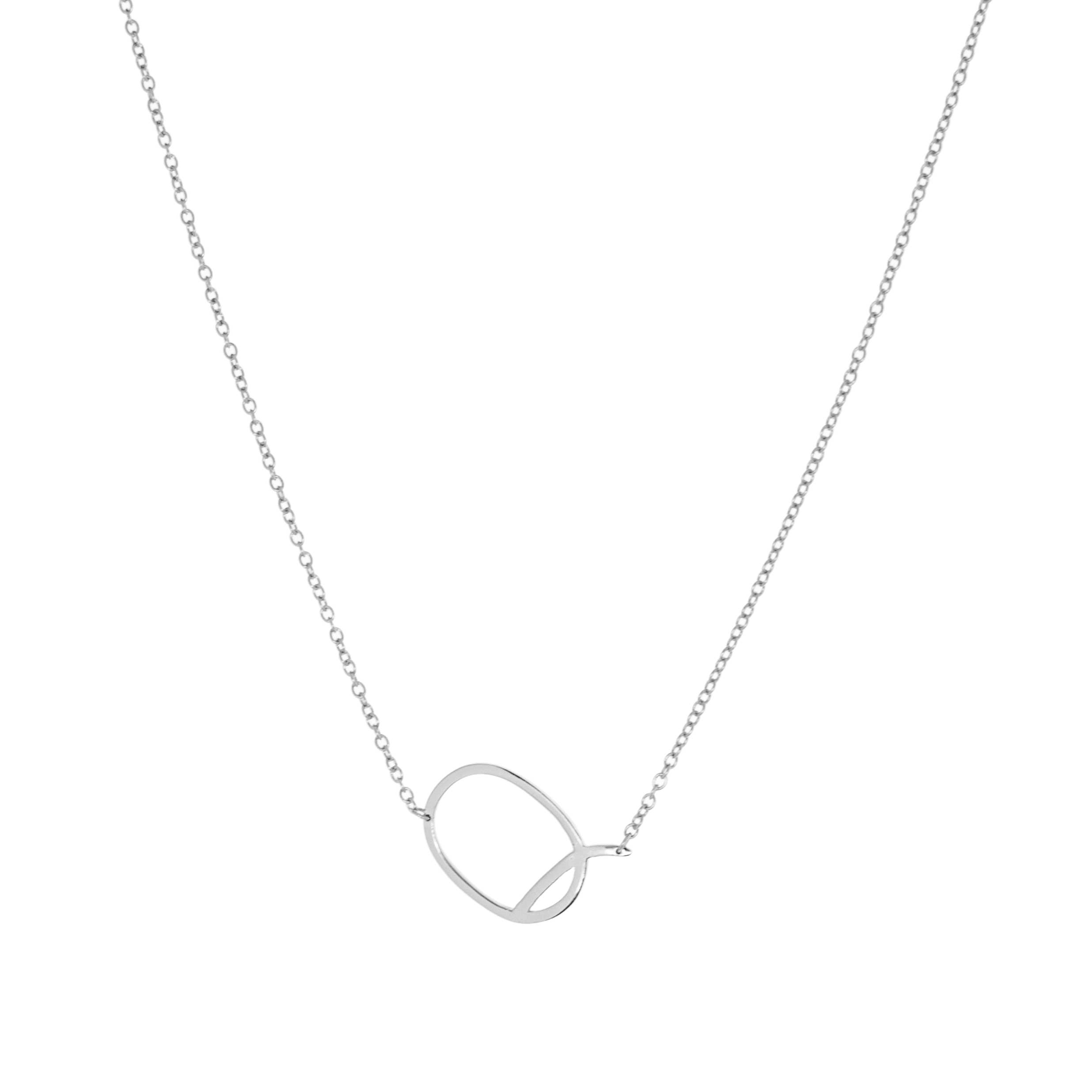Marlyn Schiff - Wholesale Pendant/Charm Necklace - sterling silver sideways initial necklace18
