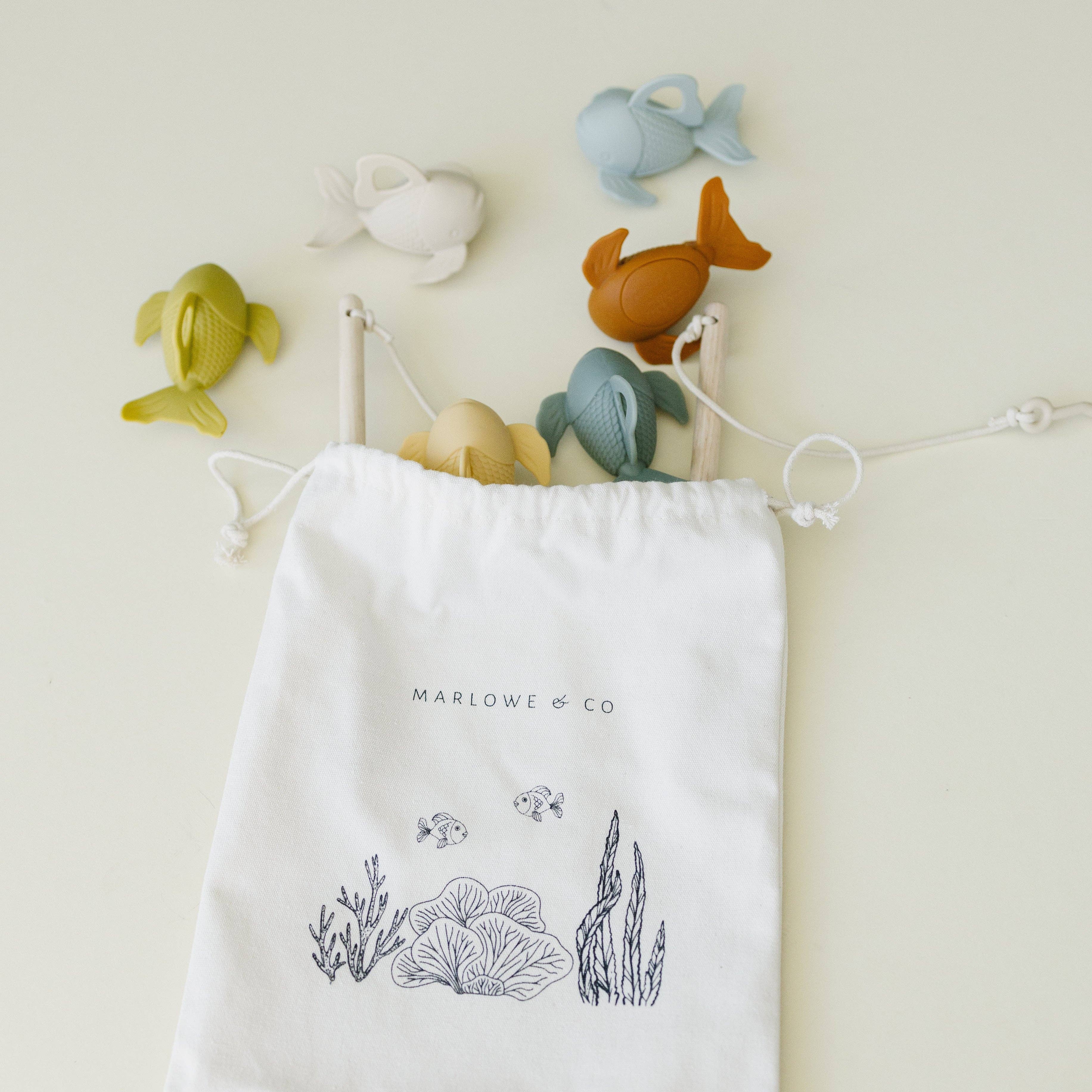 Marlowe & Co - Wholesale Toy Set - Kids - Silicone and Wood Fishing Play Set15