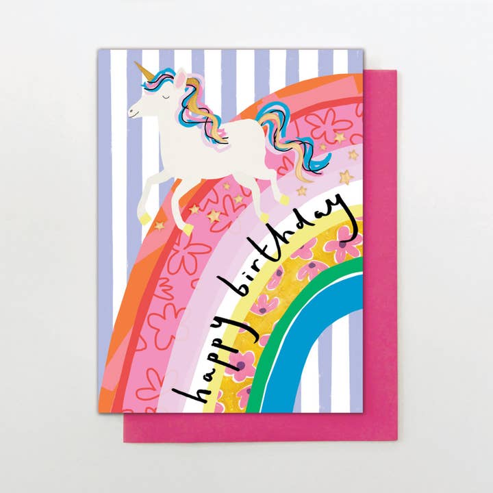 SU04 - Birthday Unicorn and Rainbow for wholesale by Stop the Clock Design