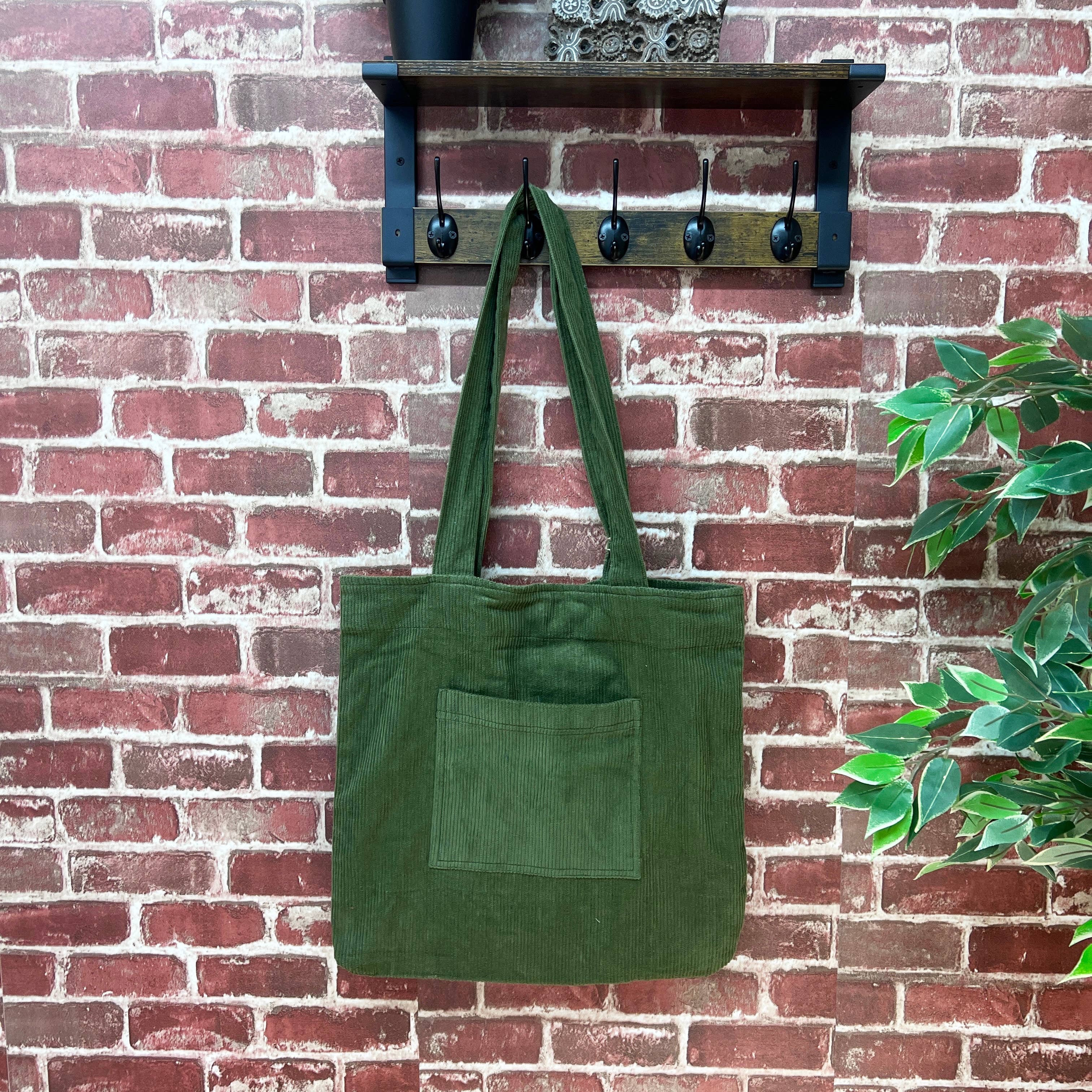 Anju Jewelry – Großhandel Tragetasche – Damen – Cord-Tote mit Fronttasche – verschiedene Farben12