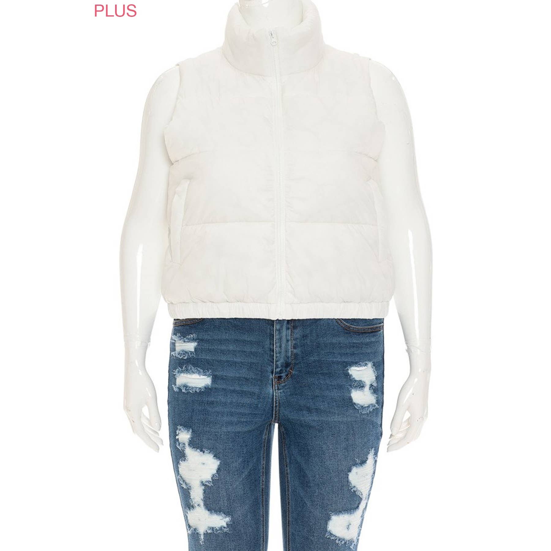 ITSSY - Wholesale Outerwear Vest - Women's - PLUS PUFFER PADDING VEST1