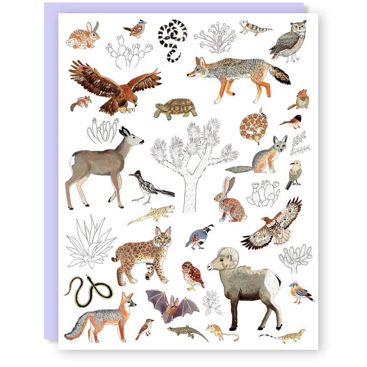 Carte d'arbre Josué pour la vente par Party Mouse Studio