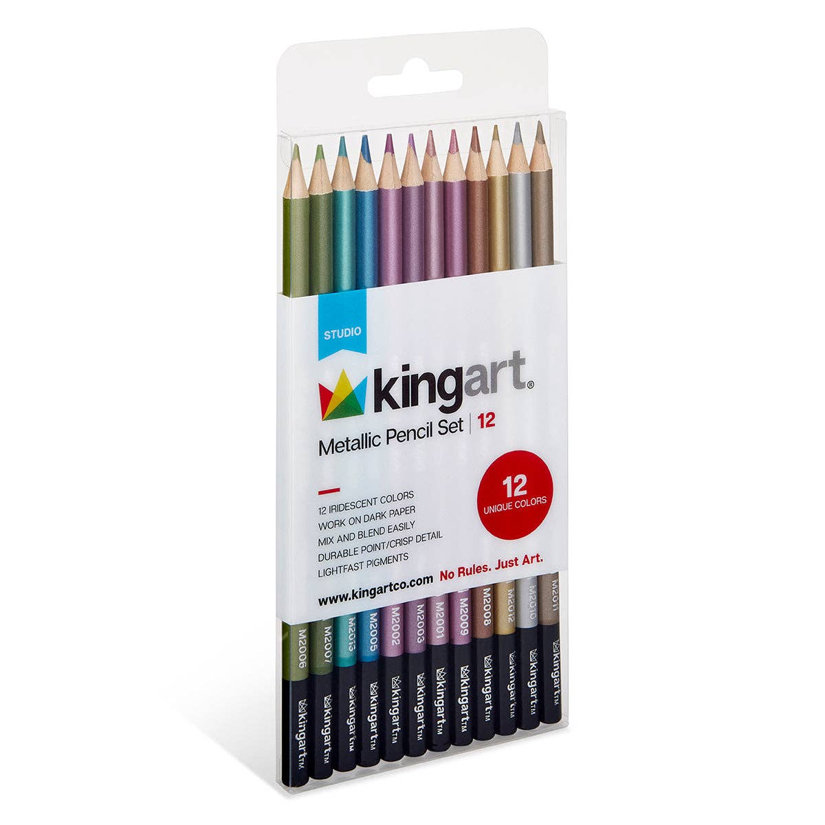 KINGART – wholesale Coloured pencil – Colored Pencils 12 Metallic Colors6