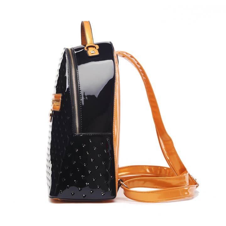 Brangio (Italy) Company Inc. – wholesale Backpack – Women's – Brangio Italy Purple Patent Leather Backpack6