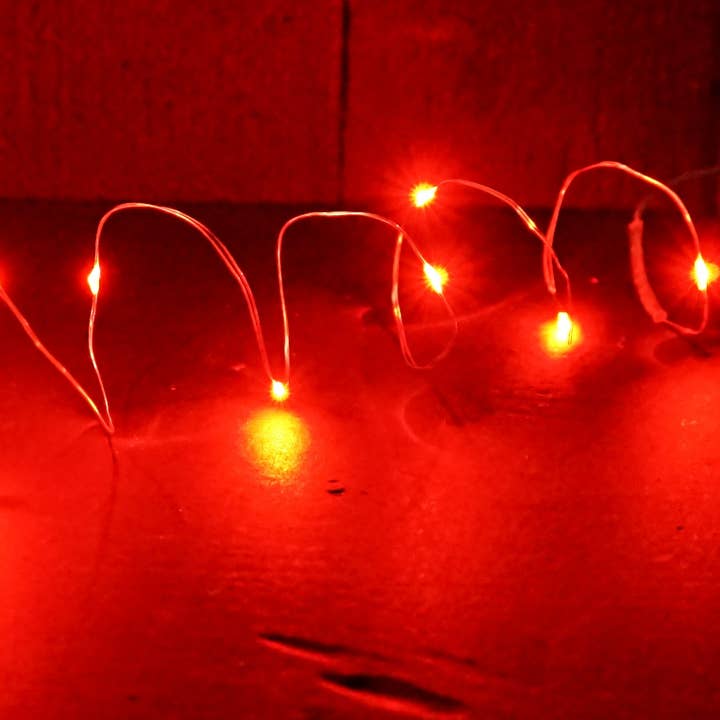 M9573- Led buds string light with 12lts- Red color for wholesale by Holiday Depot Inc.