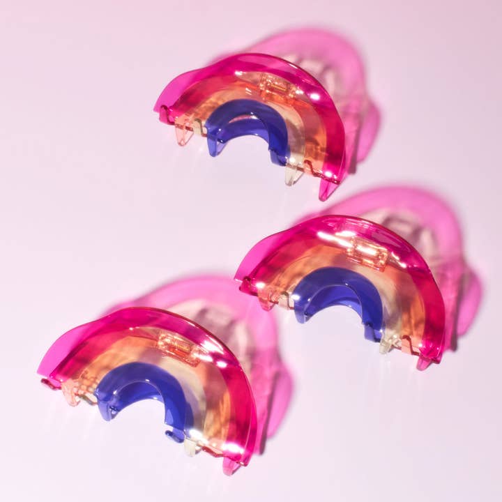 WINONA IRENE – wholesale Hair clip – Women’s – Rainbow Jelly Transparent Acetate XL Hair Claw Accessory