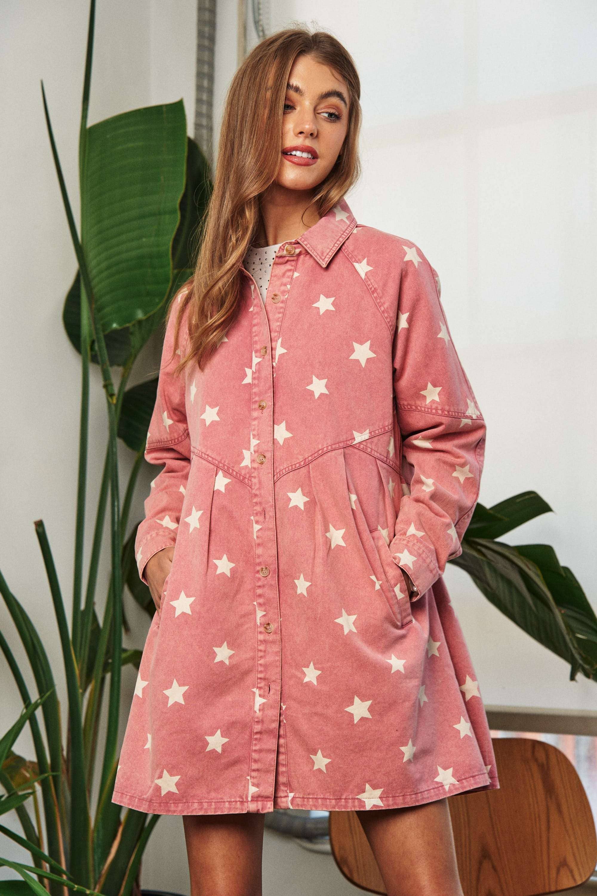 Rosa Francesa CAMISA DE MANGA REGLAN LAVADA PLUS STAR GARMENT de venta al por mayor en Faire1