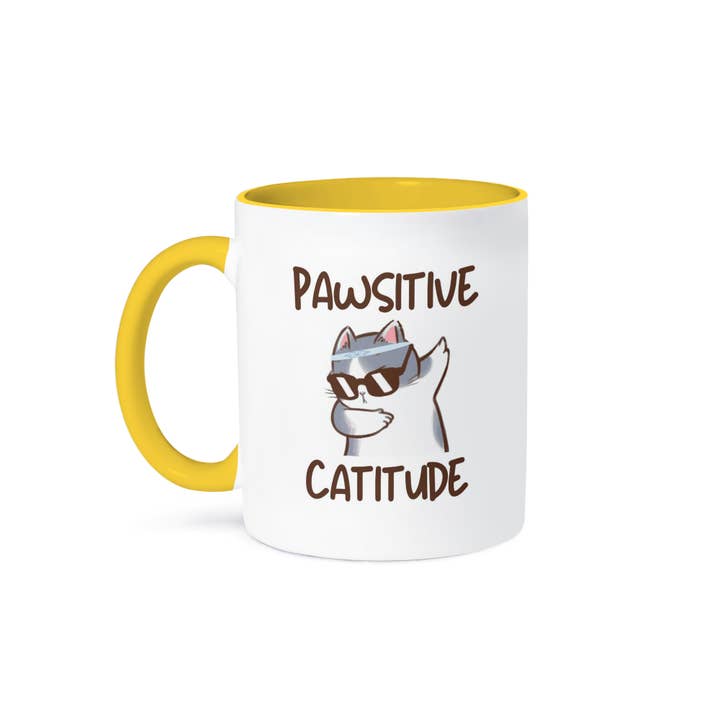 3dRose - Wholesale Coffee Mug - 3dRose, Pawsitive Catitude Cool Cat Lover, Mug