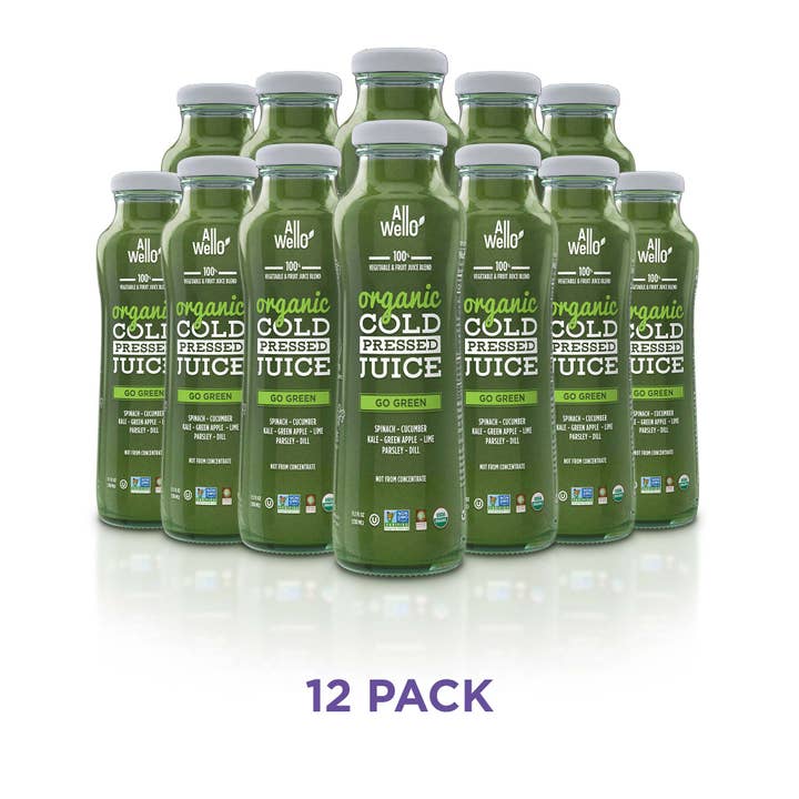 AllWellO - Wholesale Wellness Juice/Tonic - Detox with Organic Cold-Pressed Go Green Juice