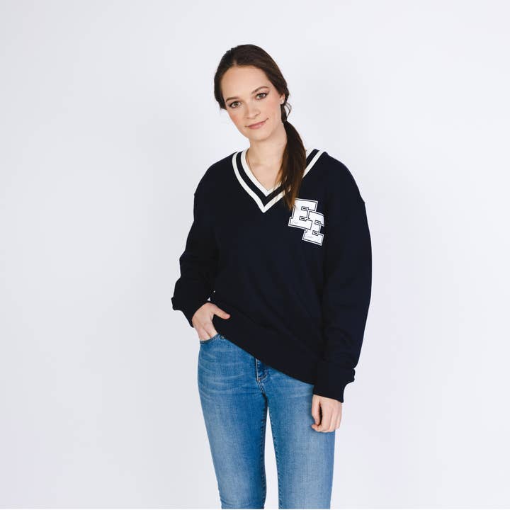 Suéter de algodão orgânico feminino "EE College" por atacado de Enzo Escoba | est. 2017