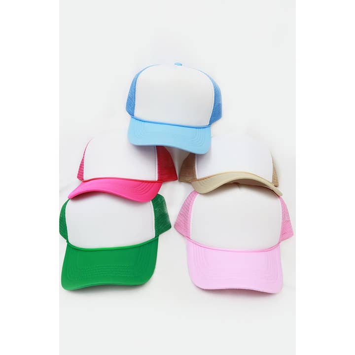 Love and Repeat - Wholesale Trucker Hat - Unisex - Classic Foam Solid Two Tone Trucker Hat
