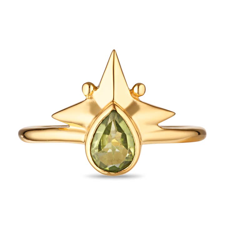 Little Star Ring // Gold & Peridot for wholesale by KYOTI