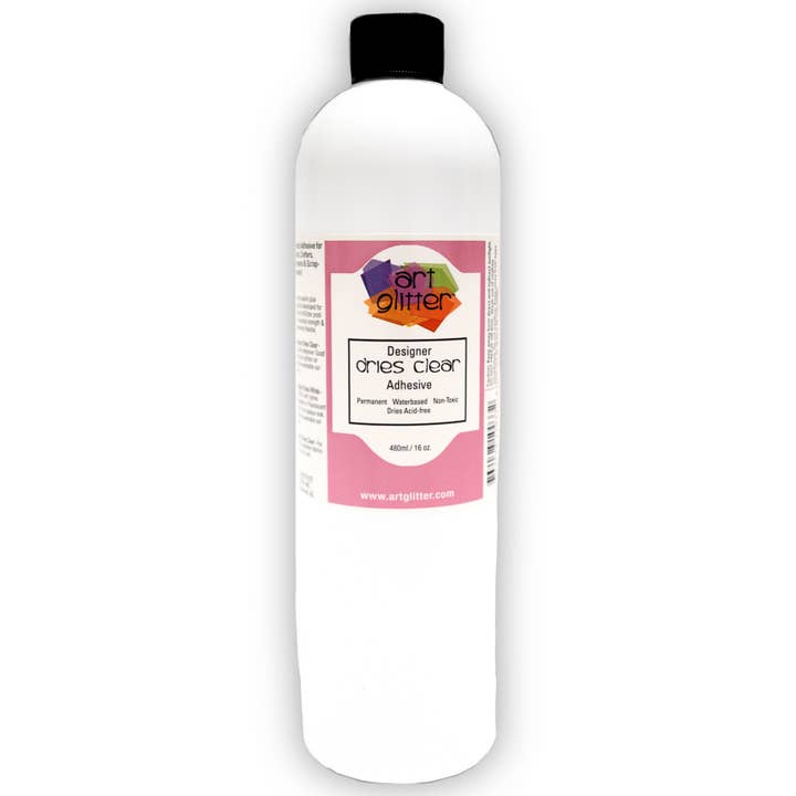 16 OZ DESIGNER DRIES CLEAR ADHESIVE GLUE for wholesale by Art Institute Glitter Inc