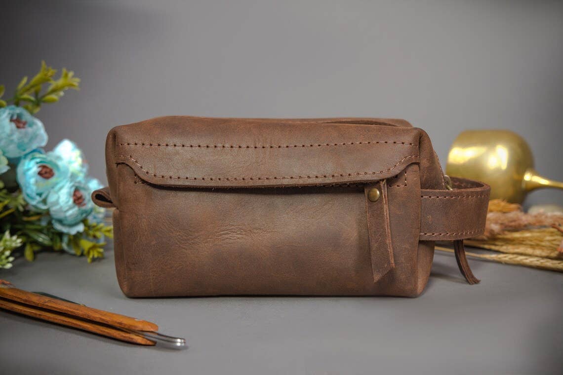 Pikore – wholesale Toiletry bag – men's – Leather dopp kit7