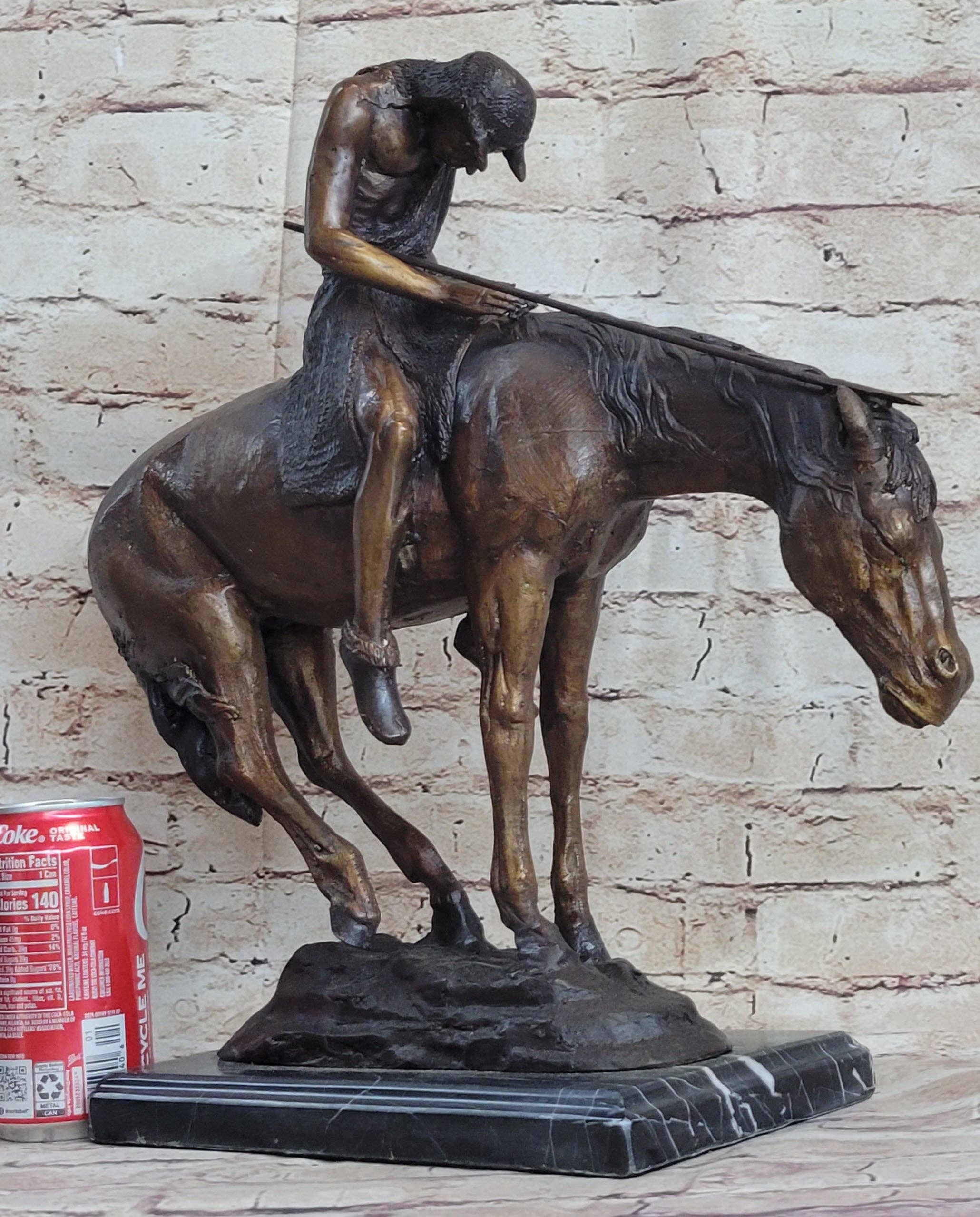 Bronzhaus - Wholesale Sculpture - End of the Trail by James Earle Fraser Bronze Statue Sculpture Western Native American1