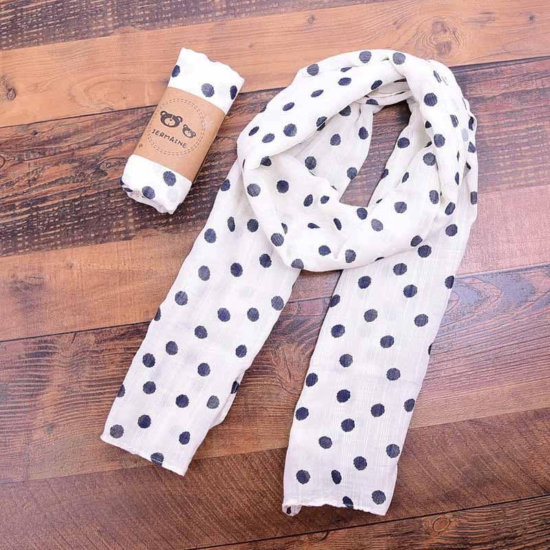 KiddieKickz - Wholesale Scarf - Kids - Children's Printed Dot Cotton and Hemp Warm Scarf0