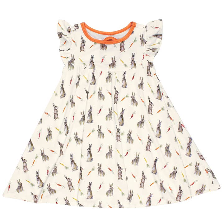 Free Birdees - Wholesale Dress - Kids - Hoppin’ Bunnies & Carrot Patch Twirling Dress (2T-6Y)