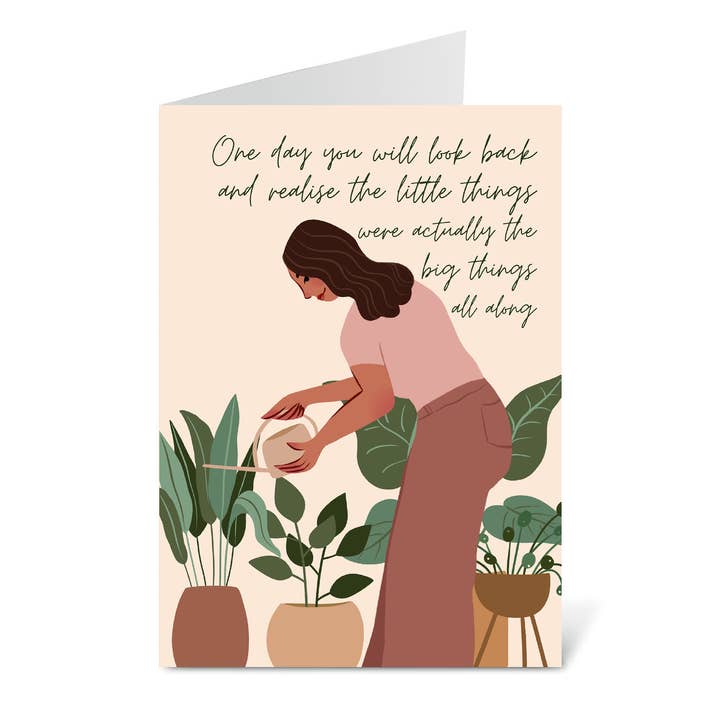 One Day You Will Look Back And Realise...Greetings Card, New for wholesale by Flourish Paperworks