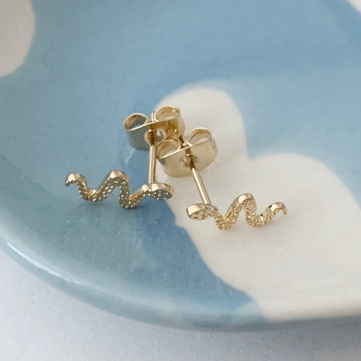 Snake Studs for wholesale by Honeycat Jewelry