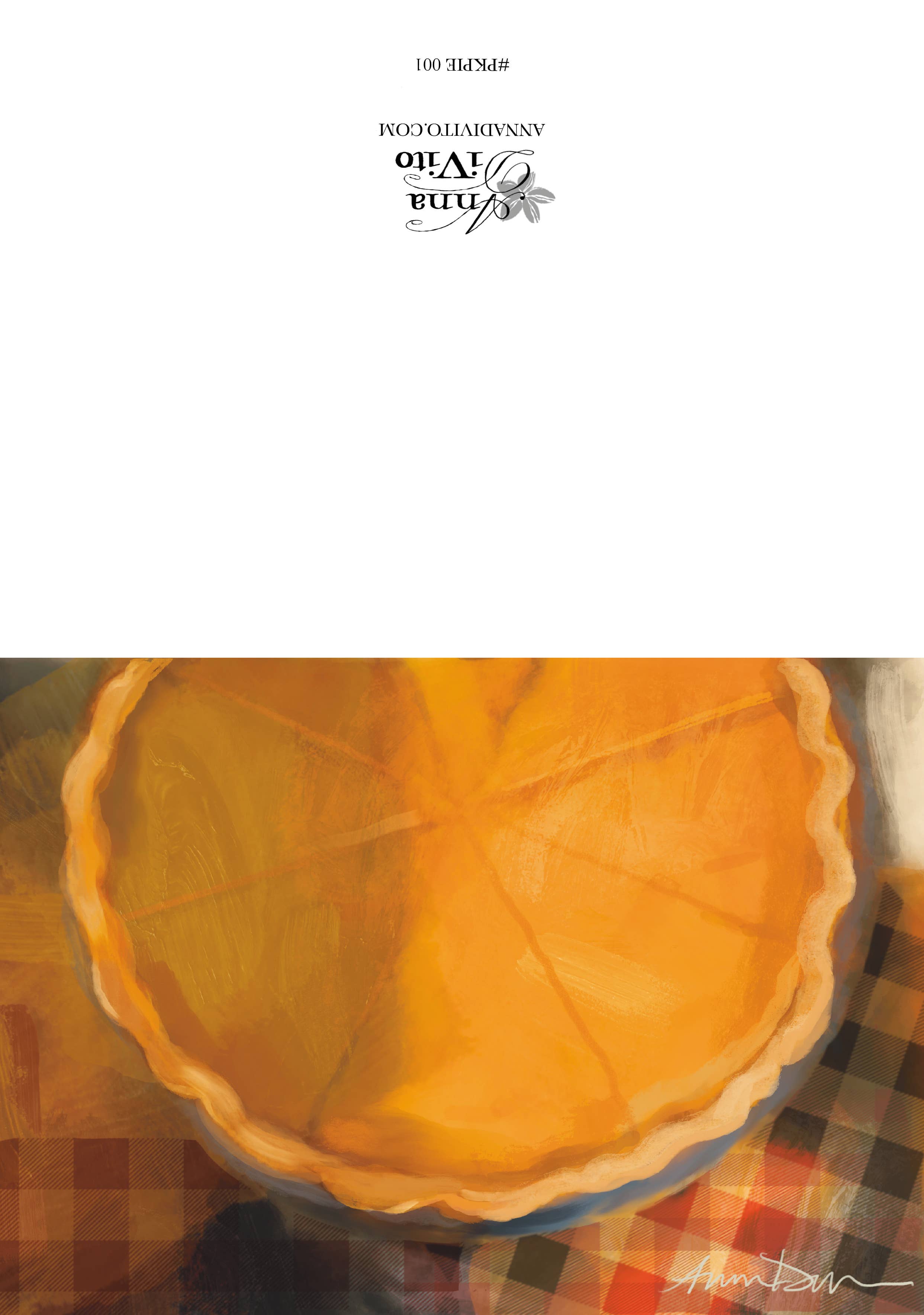 Anna DiVito Studio - Wholesale Everyday Greeting Card - WARM COZY HOME | PUMPKIN PIE | GREETING CARD | BLANK CARD2
