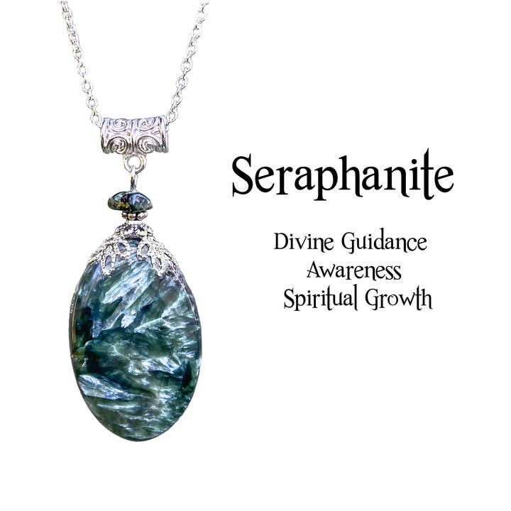 Seraphanite Pendant, Divine Guidance for wholesale by Glorious Healing Crystals