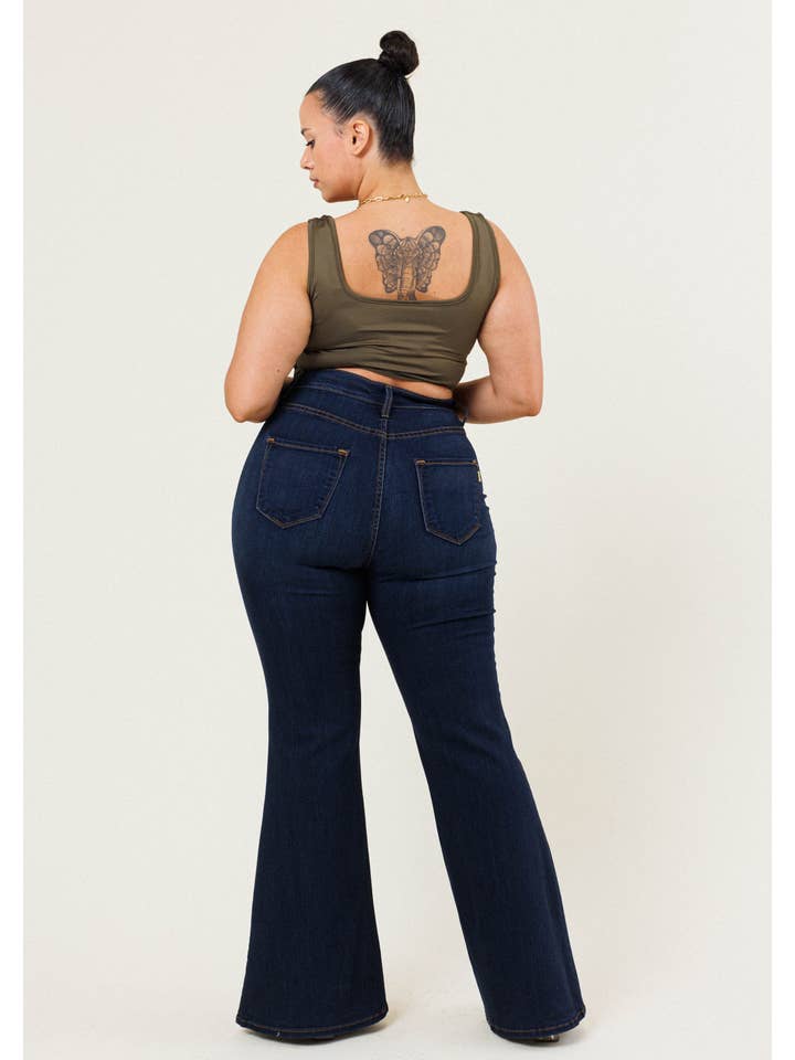 Vibrant M.i.U - Wholesale Jeans - Women's - Plus Tall Bell Flare Jeans