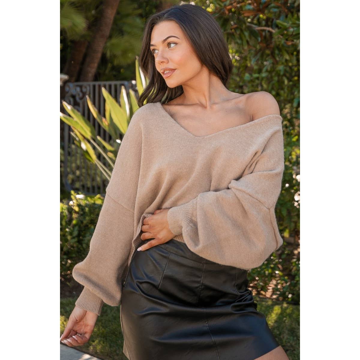 Verte - Wholesale Knit Sweater - Women's - DROP SHOULDER SWEATER_78T11887