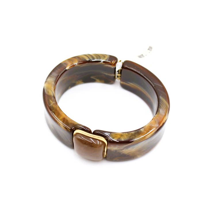 Reference Mode - Wholesale Bangle Bracelet - Resin bangle bracelet with cabochon4