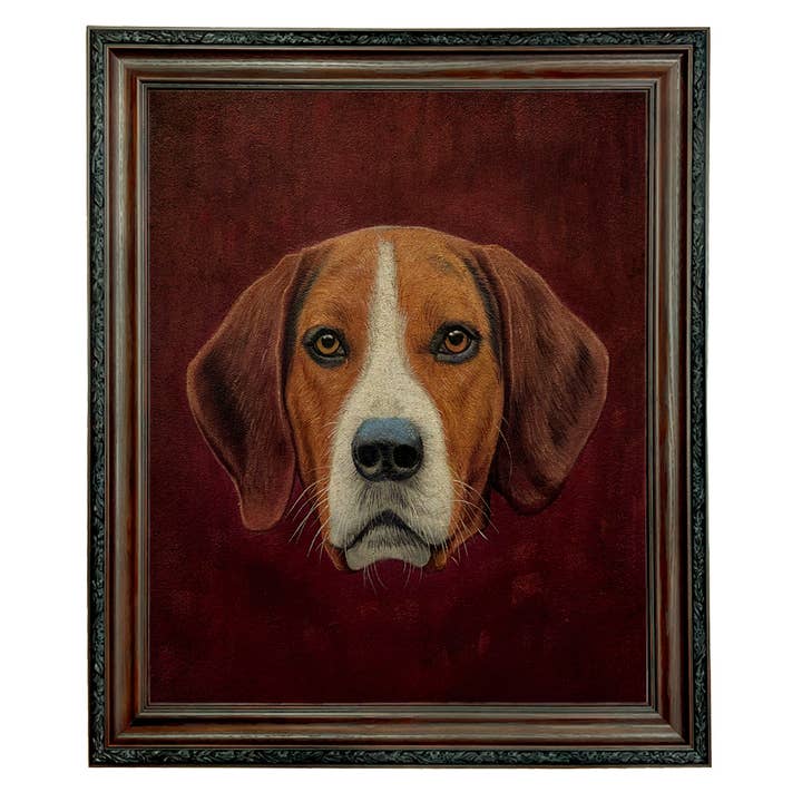 Madison Bay Co. - Historical Home Decor Reproductions - Wholesale Art Print - Fox Hound Vintage Portrait Painting Print on Canvas Wall Art1