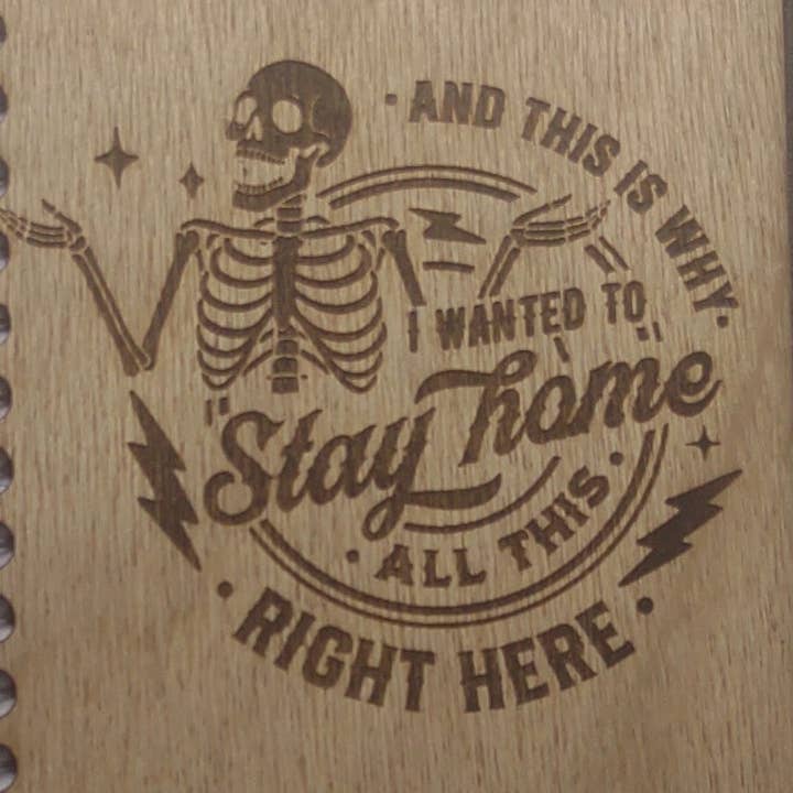 Lasergraviertes Lustiges Antisoziales Holz-Taschenjournal für den Großhandel von Genesis 3D