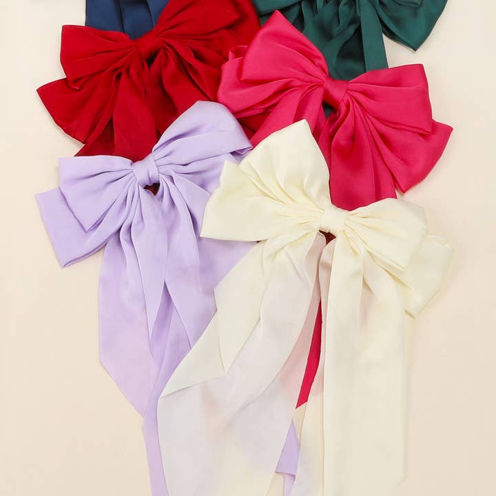 SP Sophia Collection - Wholesale Hair Clip - Women's - Fashion Fabric Bow Ribbon Barrette Hair Clip