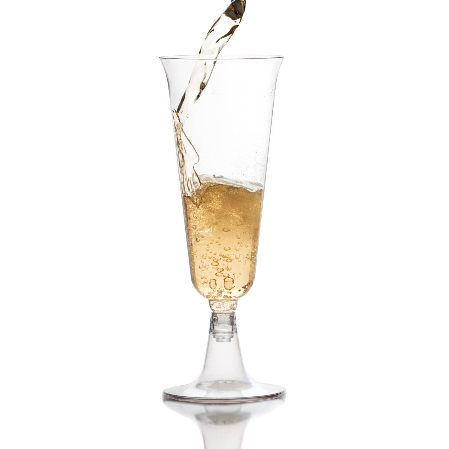 Crown Display - Wholesale Champagne Flute - Exquisite 5 oz. Clear Plastic Flute Glasses - 12 ct.0